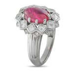 MauboussinPlatinum 1.30ct Diamond and Ruby Ring