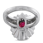 MauboussinPlatinum 1.30ct Diamond and Ruby Ring