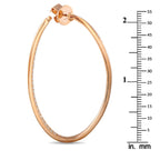 Memoire 18K Rose Gold 2.0ct Diamond Twist Inside-Out Hoop Earrings