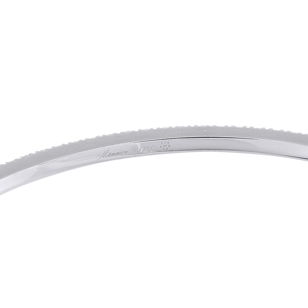 Memoire 18K White Gold 1.45ct Diamond Inside-Out Oval Hoop Earrings