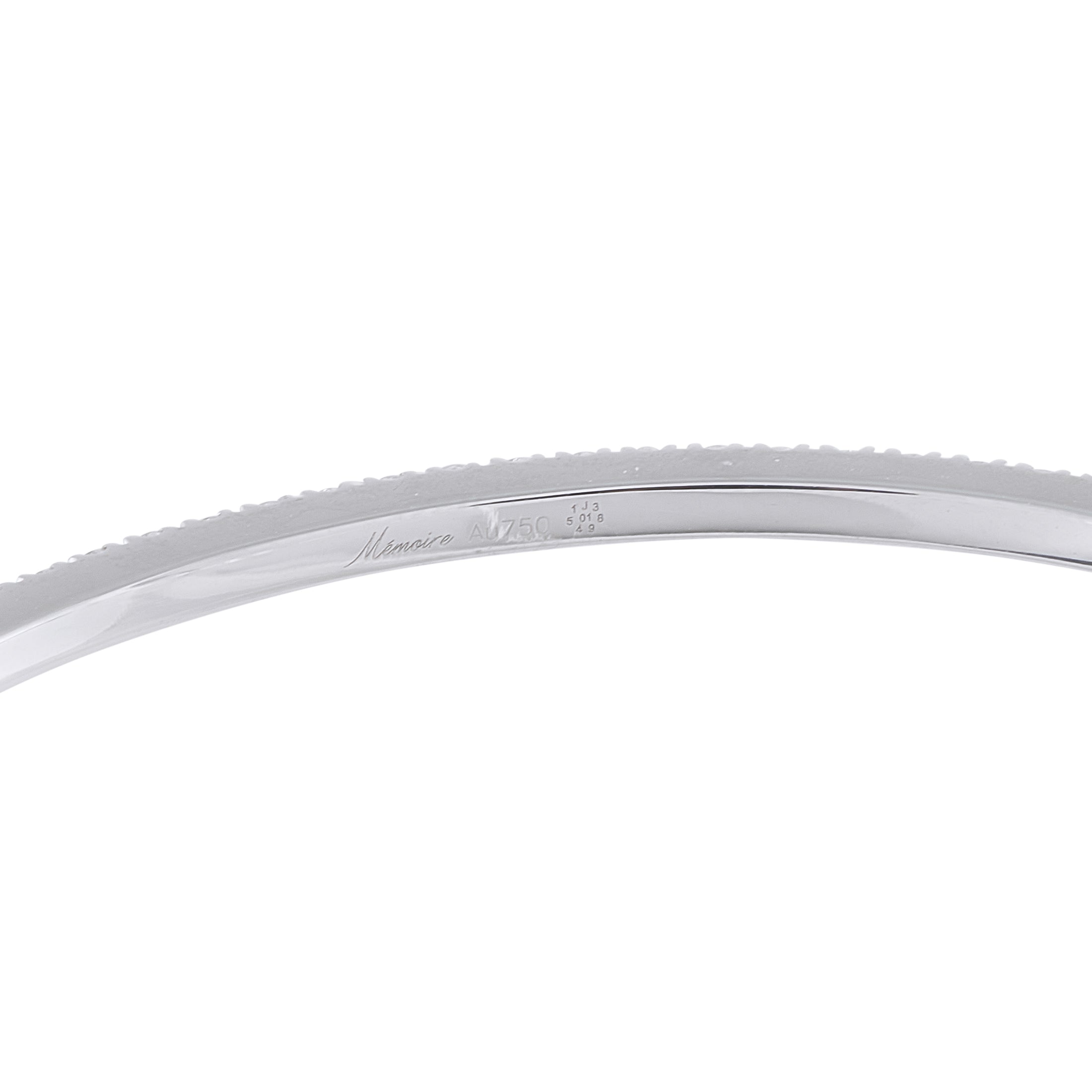 Memoire 18K White Gold 1.45ct Diamond Inside-Out Oval Hoop Earrings