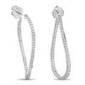 Memoire 18K White Gold 1.50ct Diamond Twist Inside-Out Hoop Earrings