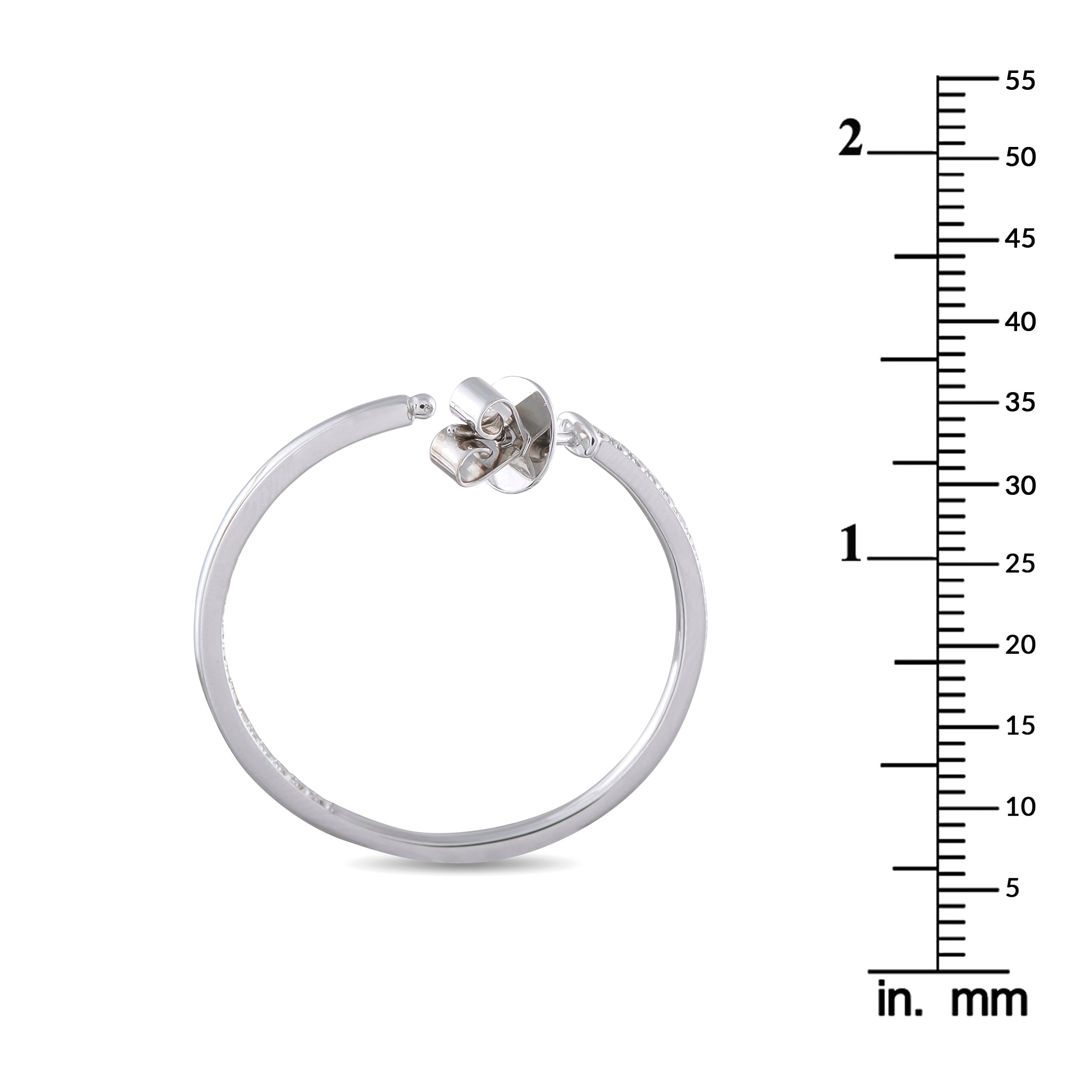 Memoire 18K White Gold 1.50ct Diamond Inside-Out Hoop Earrings