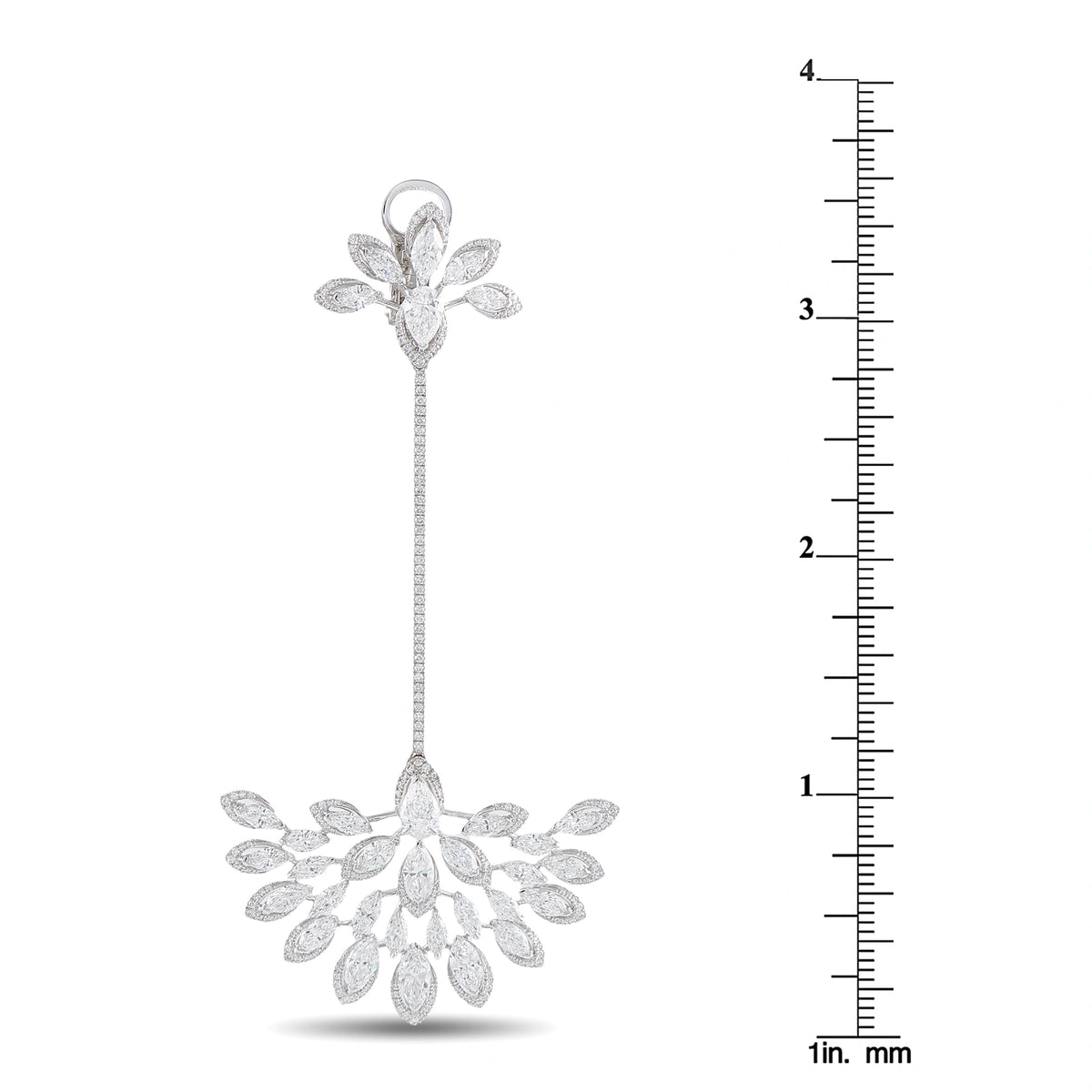 Messika 18K White Gold 11.5ct Diamond Dangle Earrings