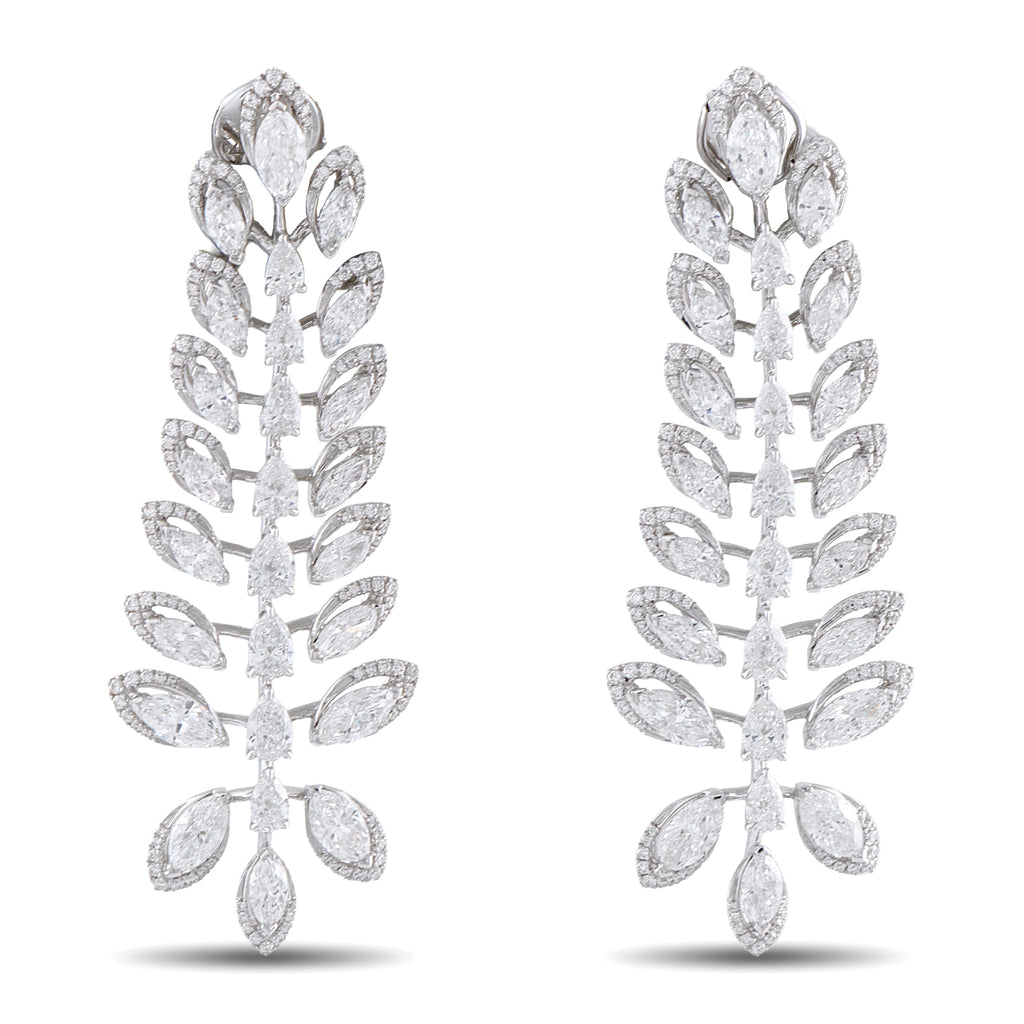 Messika 18K White Gold 7.88ct Diamond Dangle Earrings
