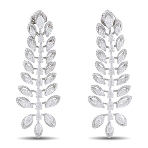 Messika 18K White Gold 7.88ct Diamond Dangle Earrings