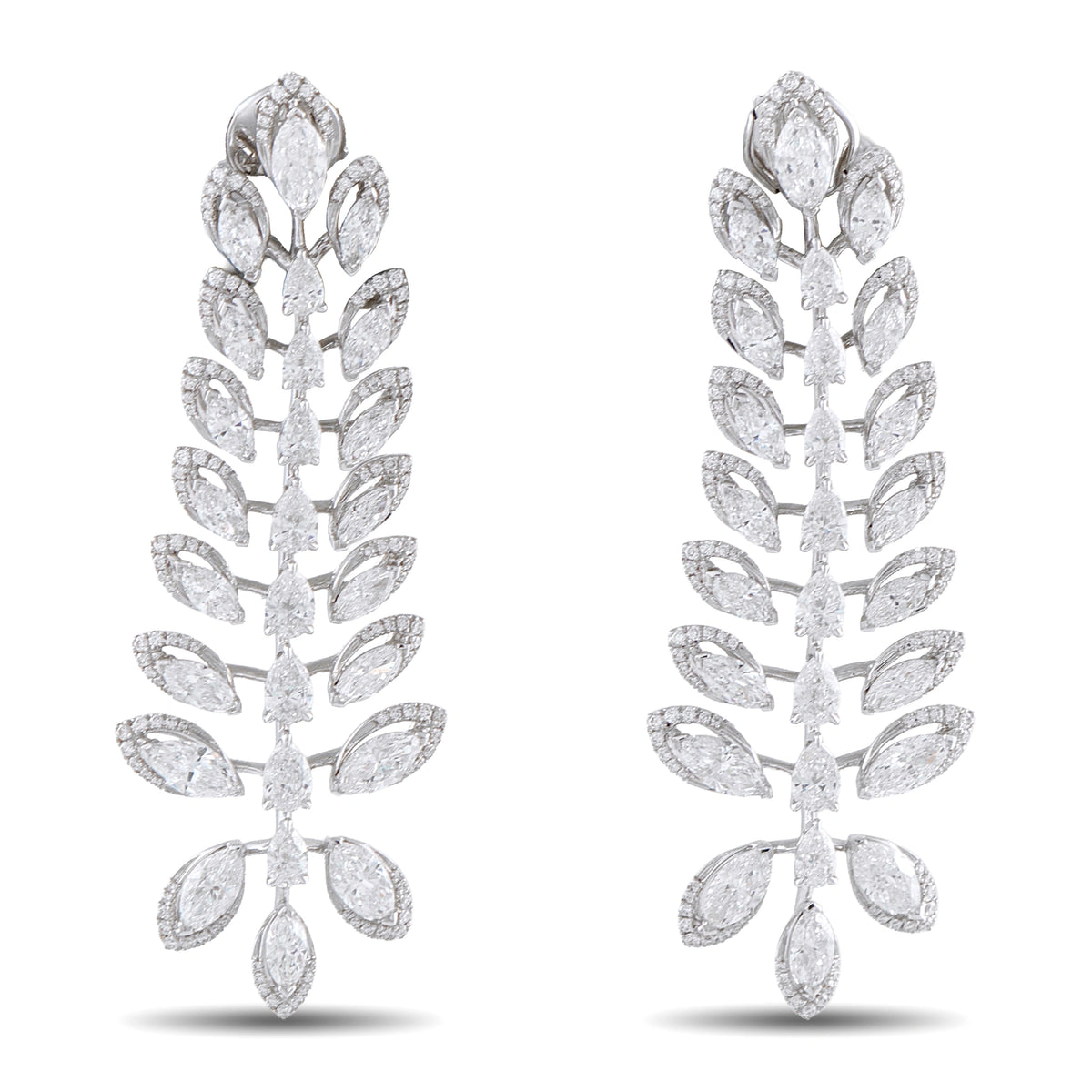 Messika 18K White Gold 7.88ct Diamond Dangle Earrings