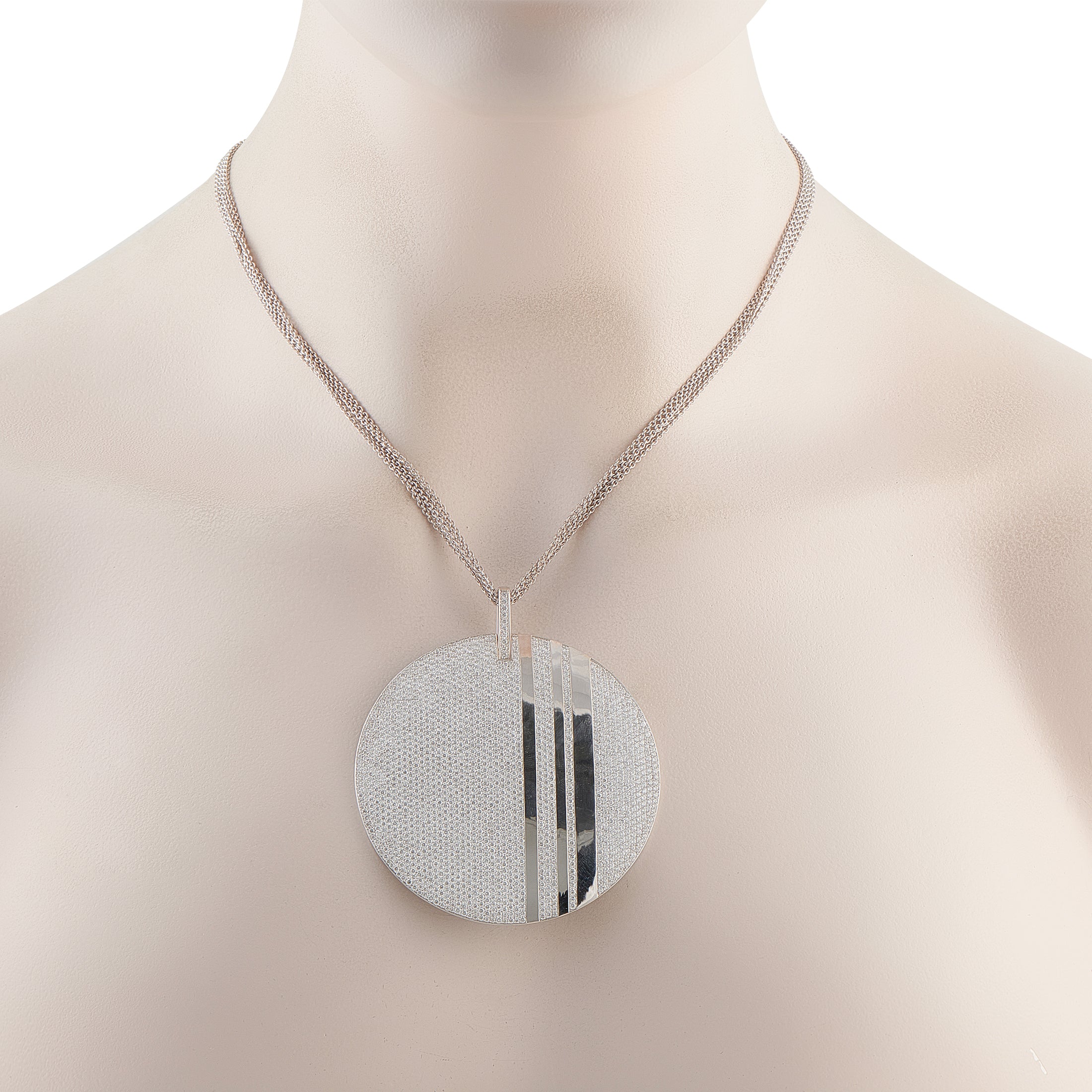 Messika 18K White Gold 14.86ct Diamond Pendant