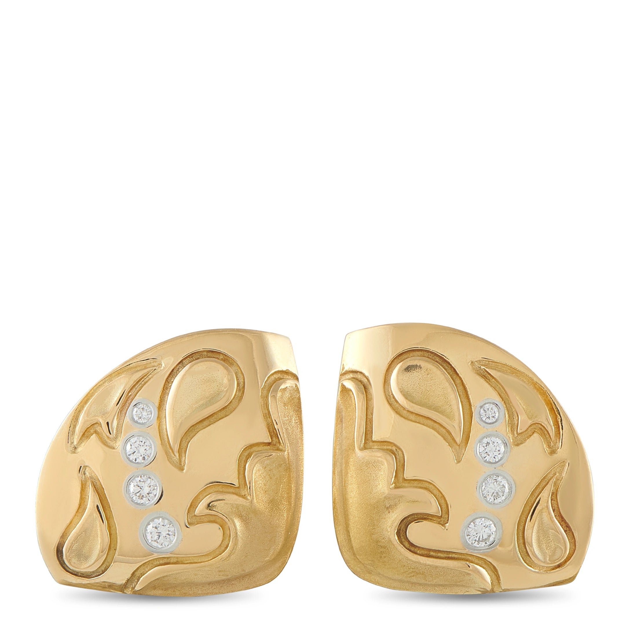 Michael Bondanza 18K Yellow Gold 0.35ct Diamond Clip