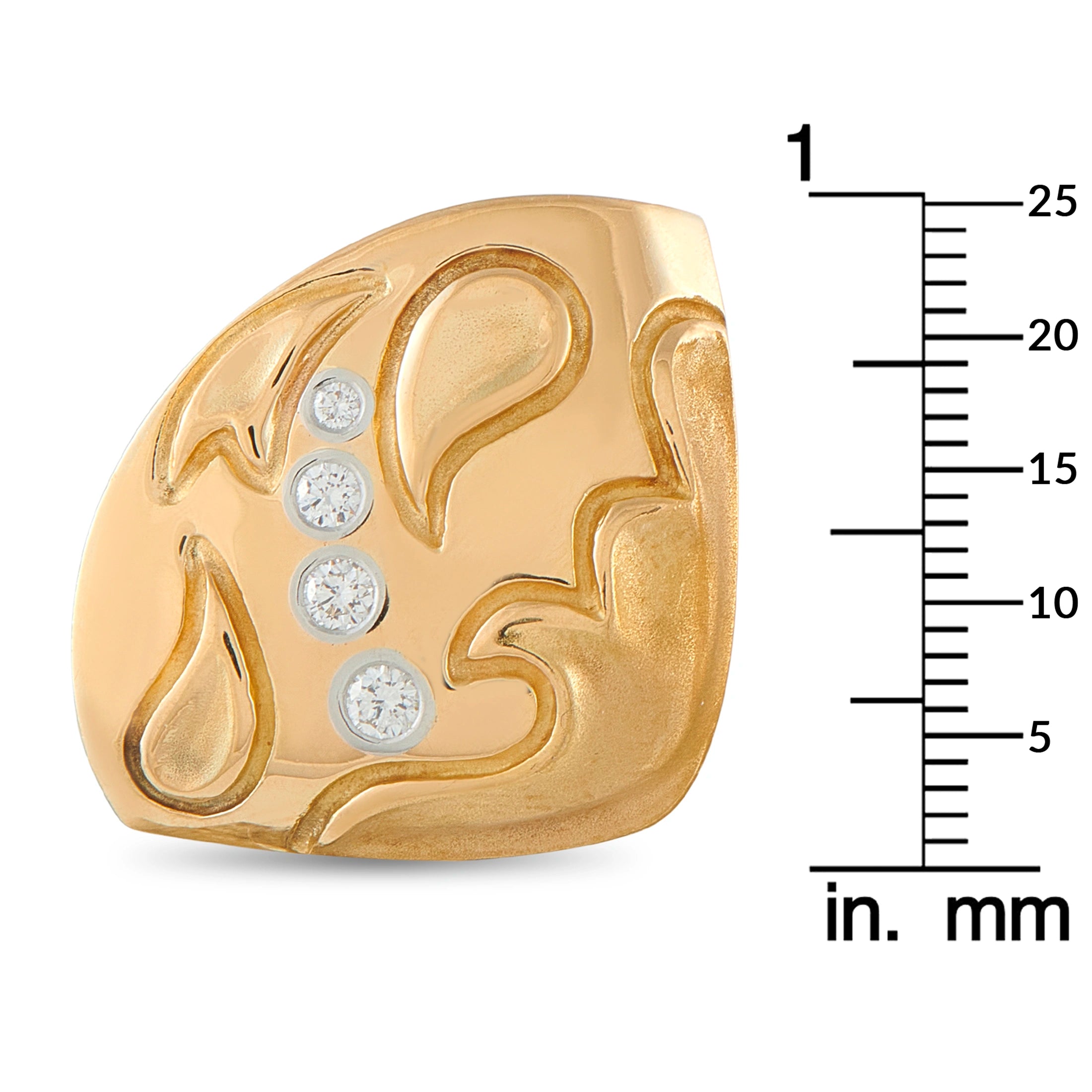 Michael Bondanza 18K Yellow Gold 0.35ct Diamond Clip