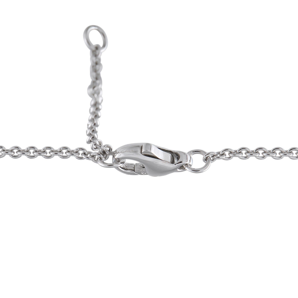 Mikimoto 18K White Gold 0.57ct Diamond and Pearl Necklace