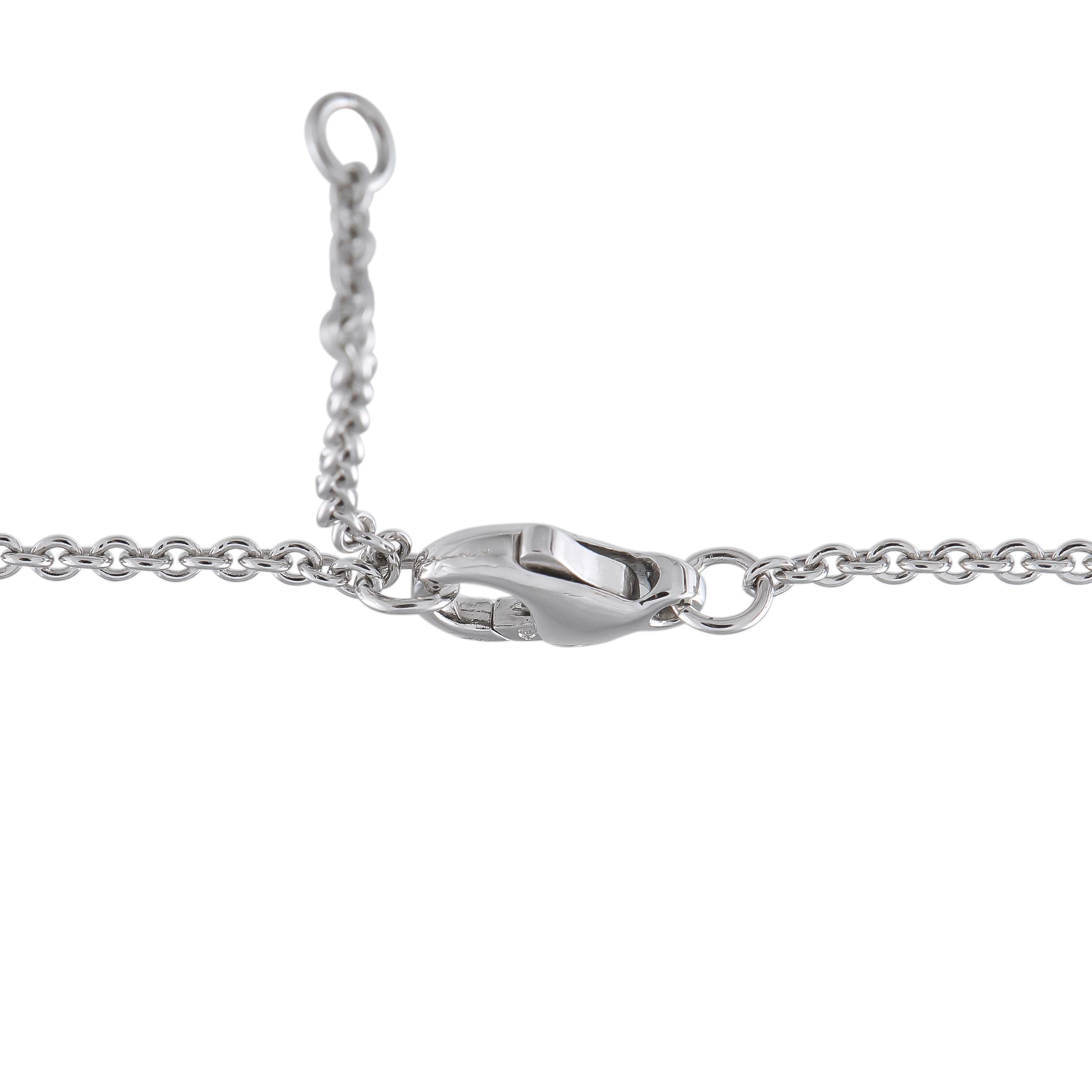 Mikimoto 18K White Gold 0.57ct Diamond and Pearl Necklace