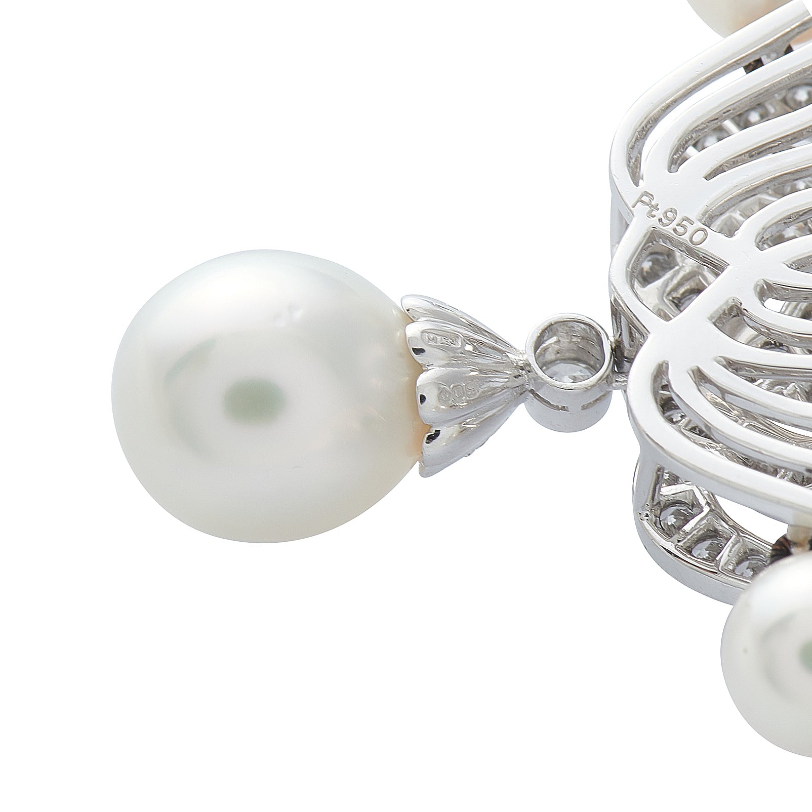 MIKIMOTO Platinum 2.25ct Diamond and Pearl Double Strand Necklace