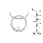 Movado 18K White Gold 0.50ct Diamond Pendant Necklace