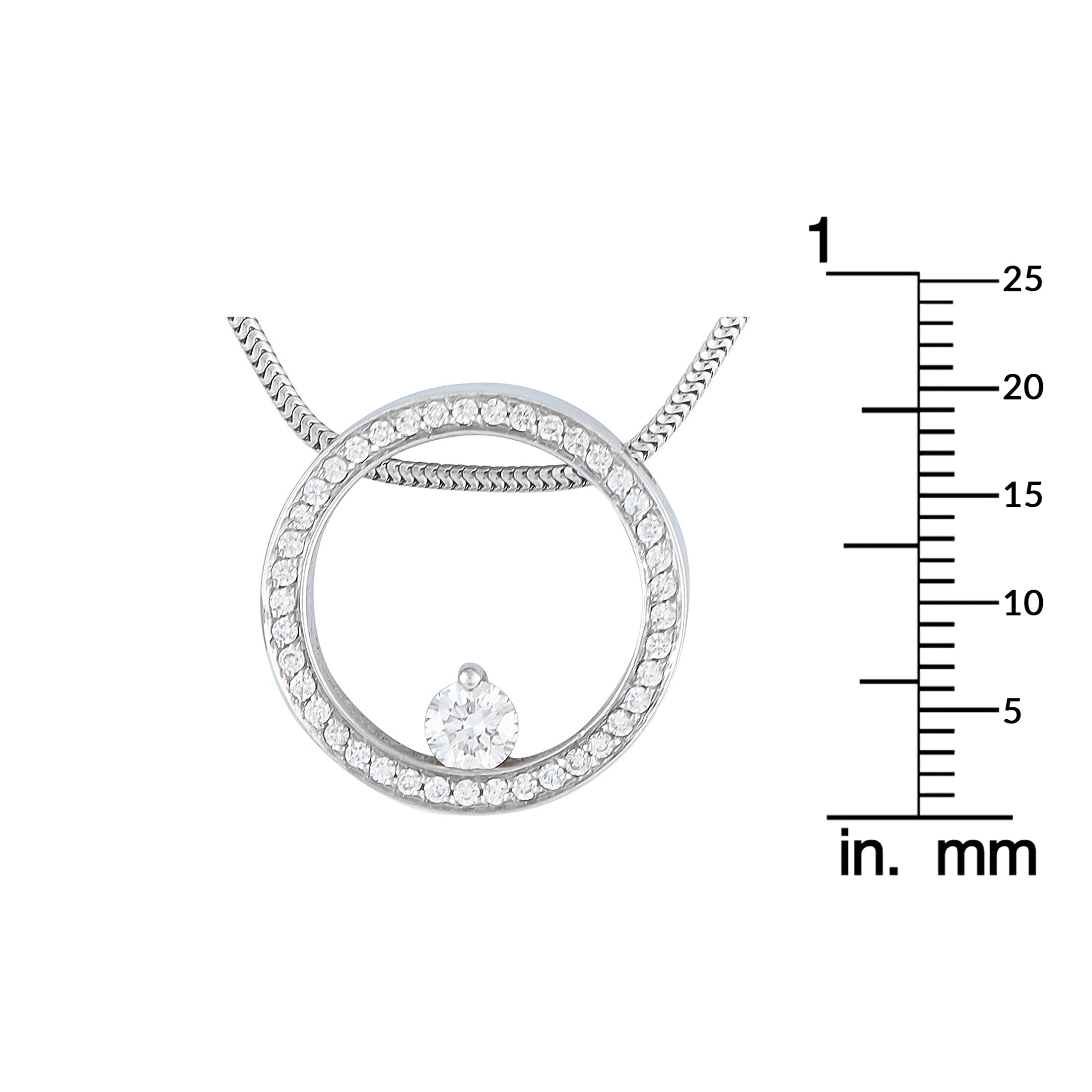 Movado 18K White Gold 0.50ct Diamond Pendant