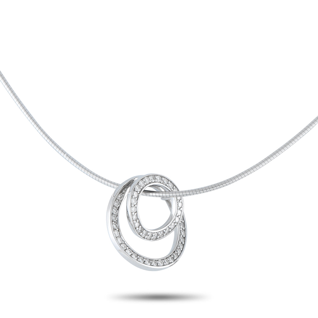 Movado 18K White Gold 0.75ct Diamond Pendant