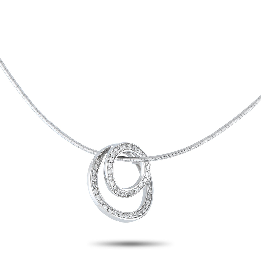 Movado18K White Gold 0.75ct Diamond Pendant Necklace MO03-080825 – Anyone with a minimalist aesthetic will appreciate the sim