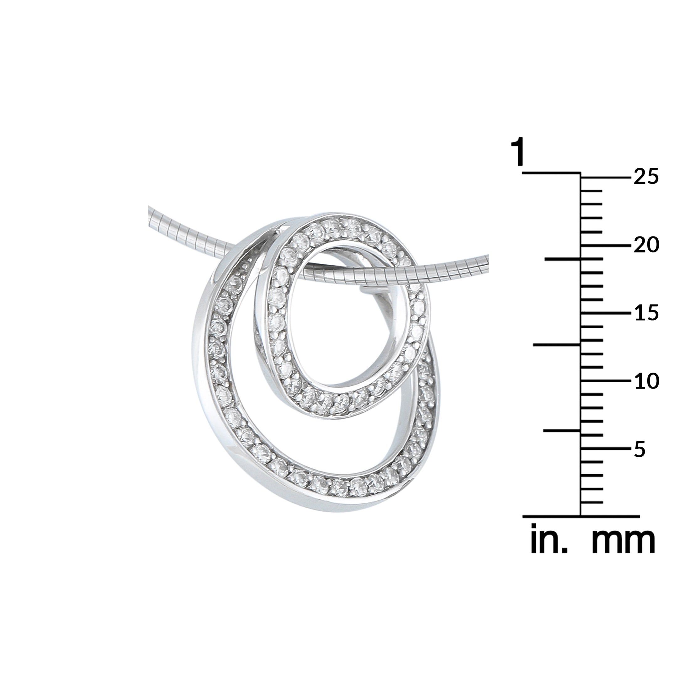 Movado 18K White Gold 0.75ct Diamond Pendant