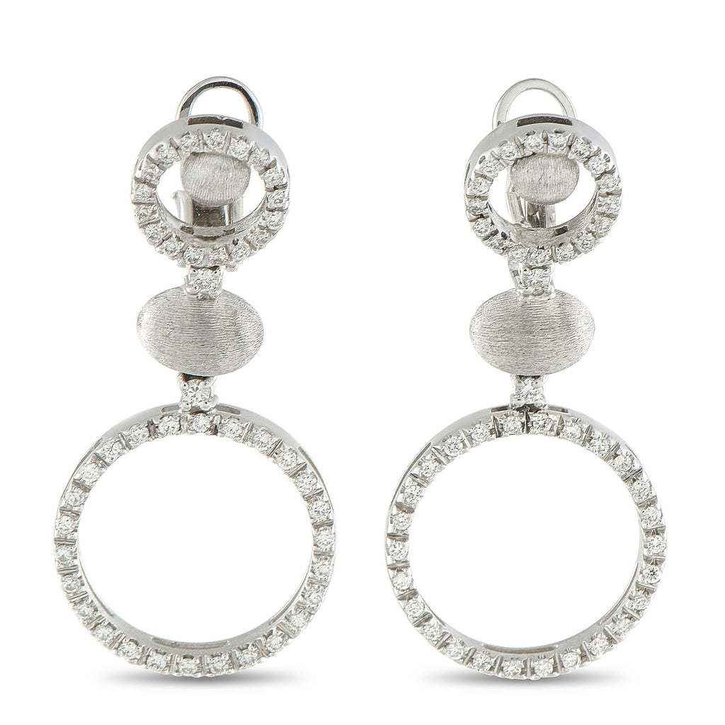 Nanis18K White Gold 1.20ct Diamond Earrings NA42-100725 – These Nanis earrings are designed to add sparkle to every movement