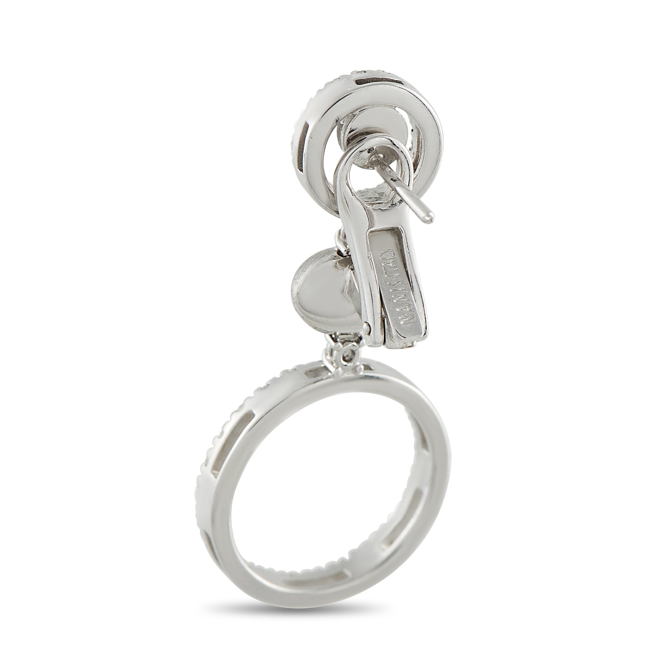 Nanis18K White Gold 1.20ct Diamond Earrings