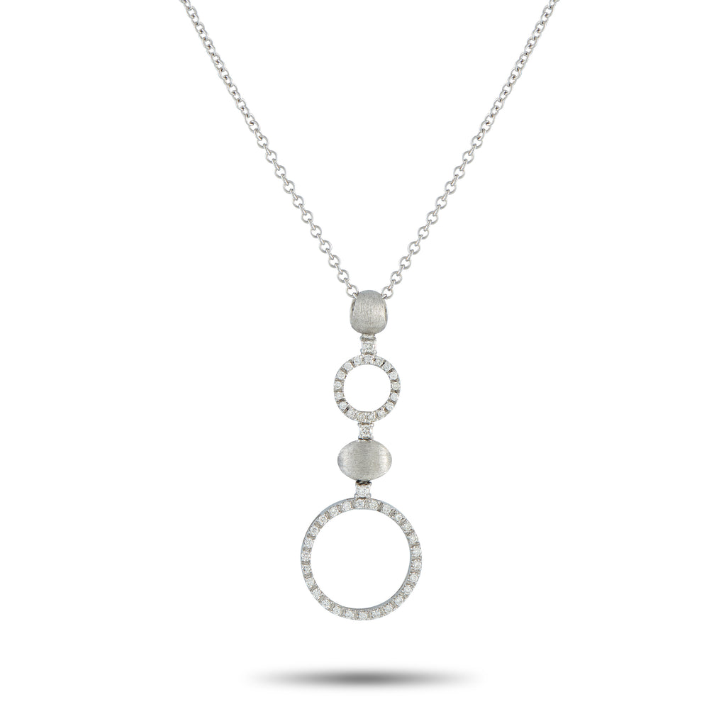 Nanis 18K White Gold 0.65ct Diamond Necklace