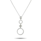 Nanis18K White Gold 0.65ct Diamond Necklace NA43-100725 – A sleek, contemporary design makes this Nanis necklace an elegant a
