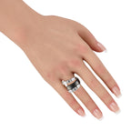 Nikos Koulis 18K White Gold and Titanium 5.14ct Diamond Ring