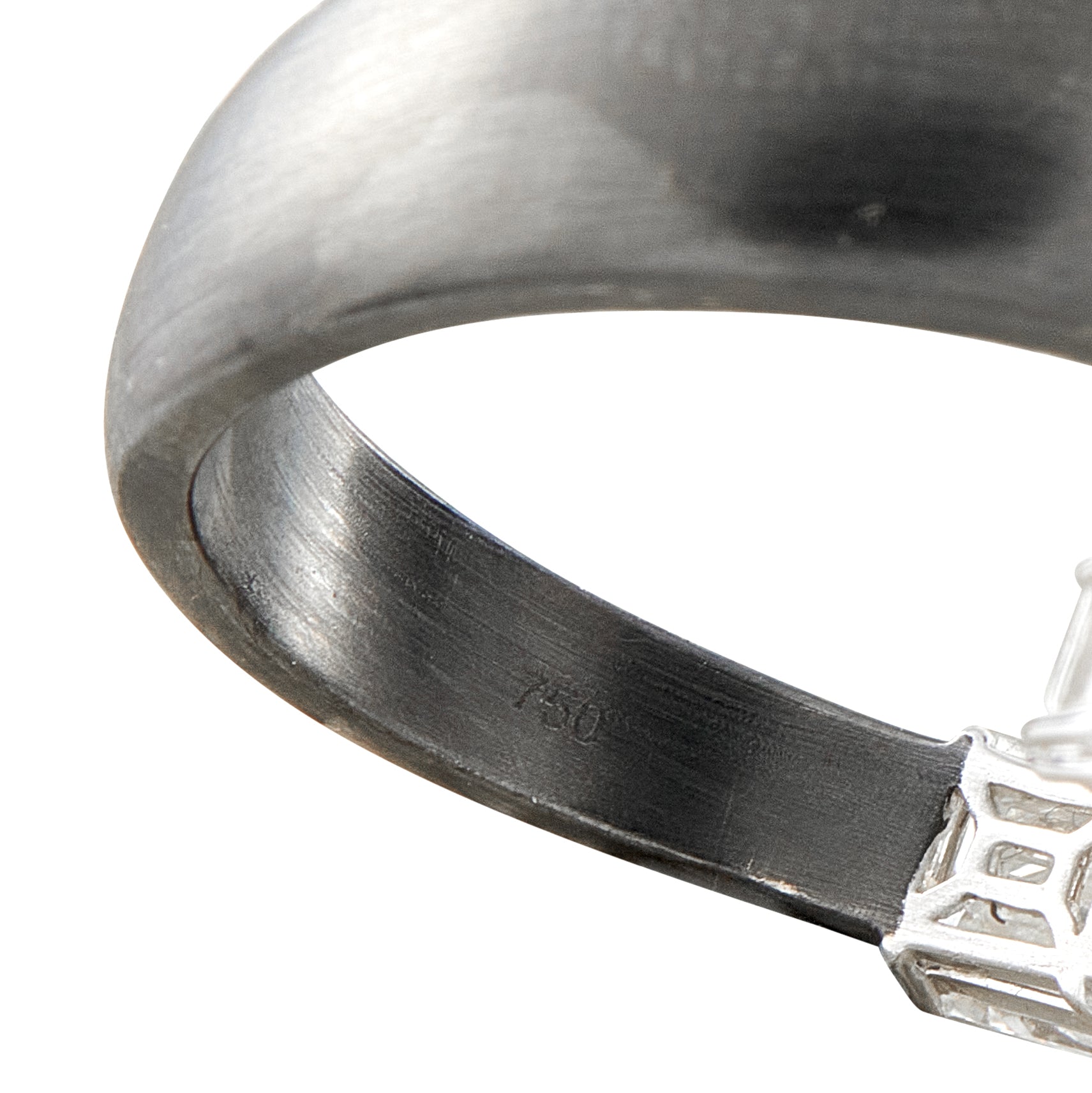 Nikos Koulis 18K White Gold and Titanium 5.14ct Diamond Ring