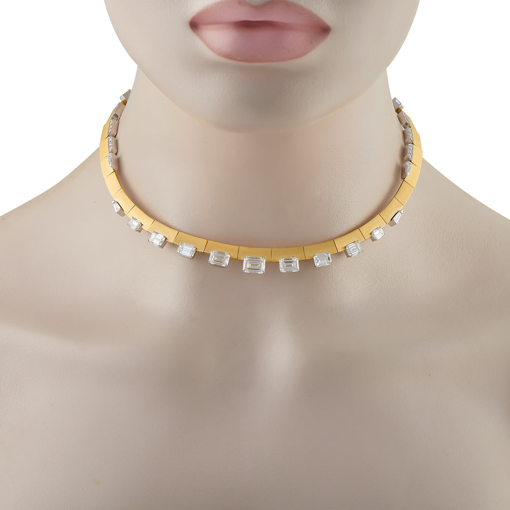 Nikos Koulis 18K Yellow Gold 11.64ct Diamond Choker Necklace