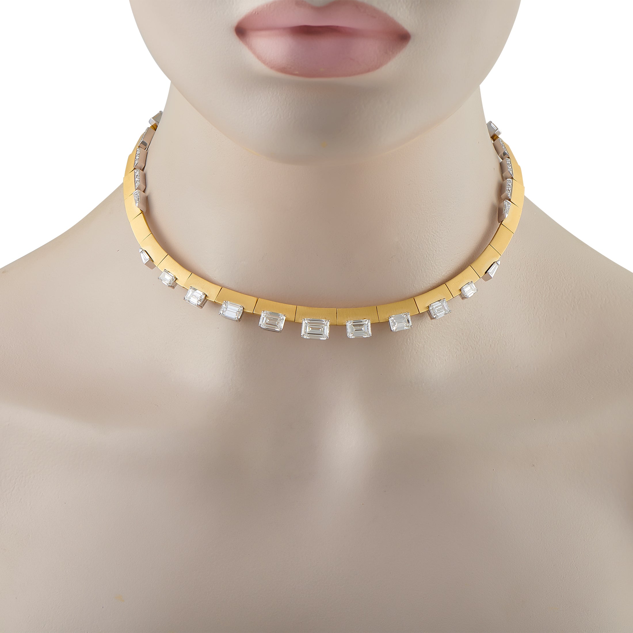Nikos Koulis 18K Yellow Gold 11.64ct Diamond Choker Necklace
