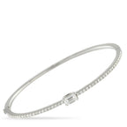 Exclusive 14K White Gold 1.0ct Diamond Bangle Bracelet ALB-17968 – A slim 14K white gold bangle for giving your everyday look