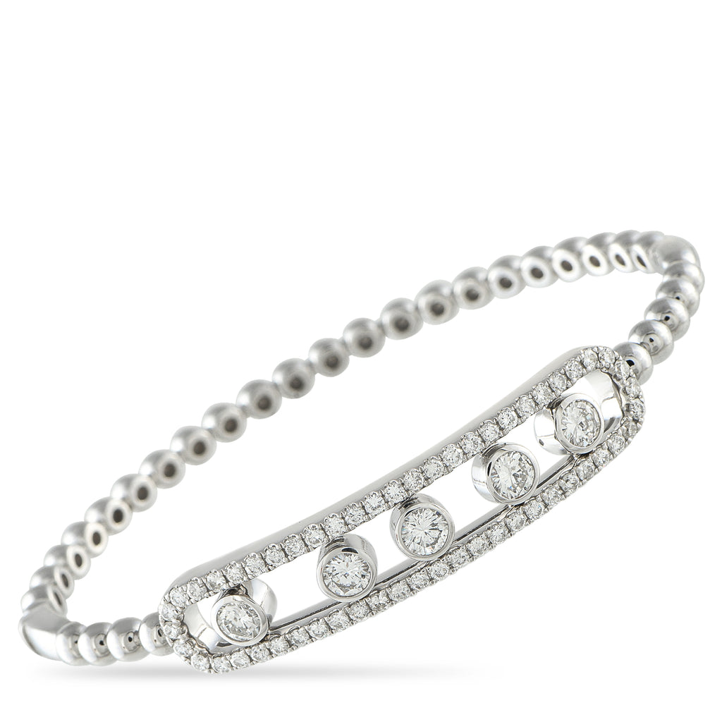 Exclusive 14K White Gold 2.10ct Diamond Bracelet – This 14K white gold bracelet brings a contemporary spin to the classic rig