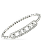 Exclusive 14K White Gold 2.10ct Diamond Bracelet – This 14K white gold bracelet brings a contemporary spin to the classic rig