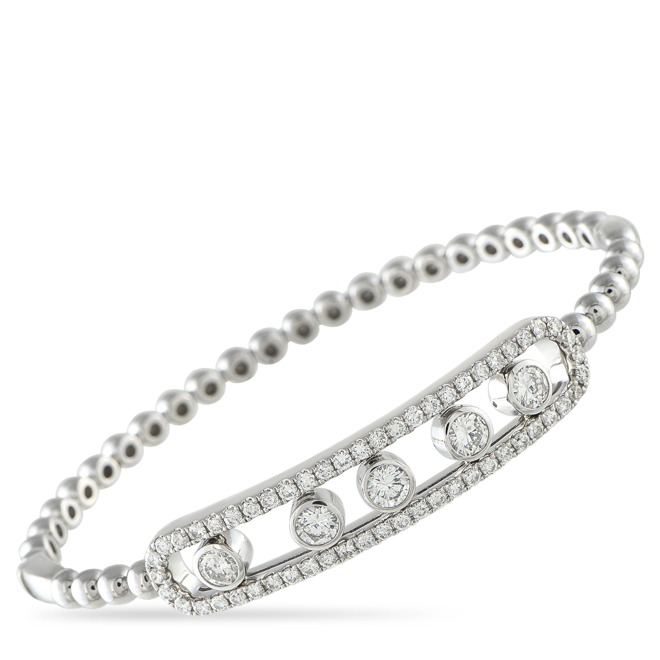 14K White Gold 2.10ct Diamond Bracelet