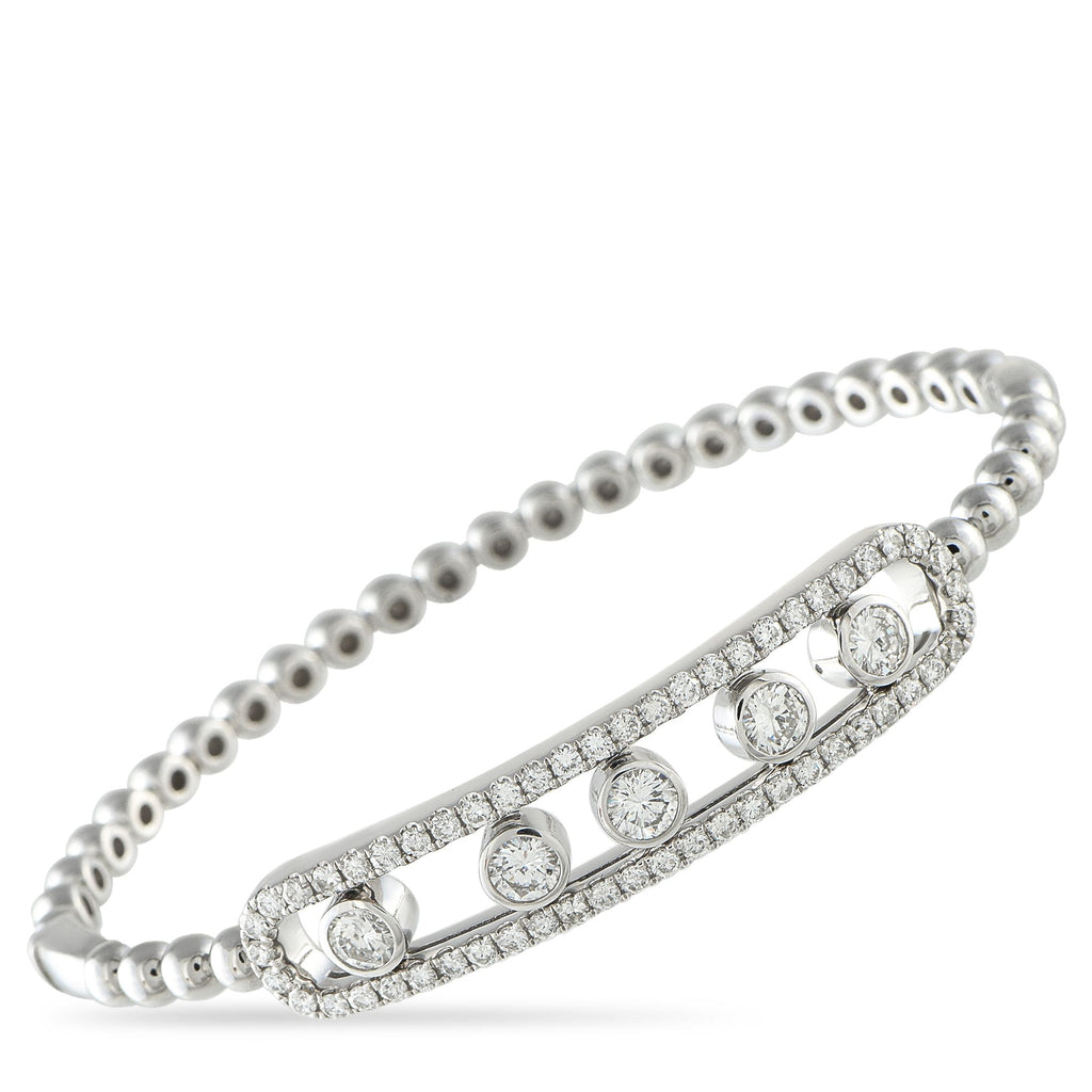 Exclusive 14K White Gold 2.10ct Diamond Bracelet ALB17568-17-SP – This 14K white gold bracelet brings a contemporary spin to 