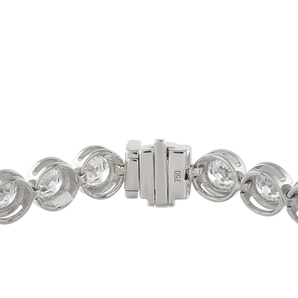 Exclusive 18K White Gold 8.50ct Round Diamond Bracelet