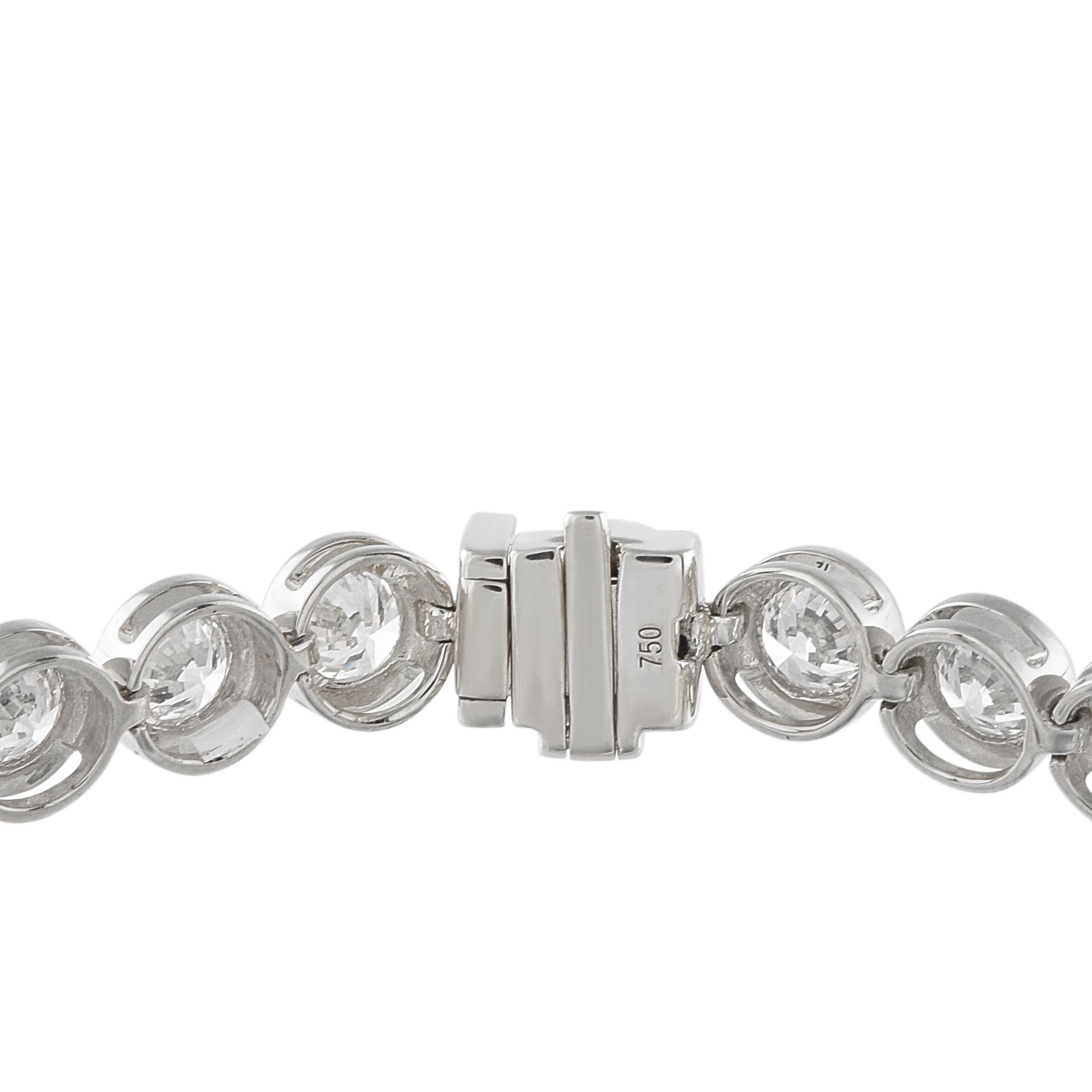 Exclusive 18K White Gold 8.50ct Round Diamond Bracelet