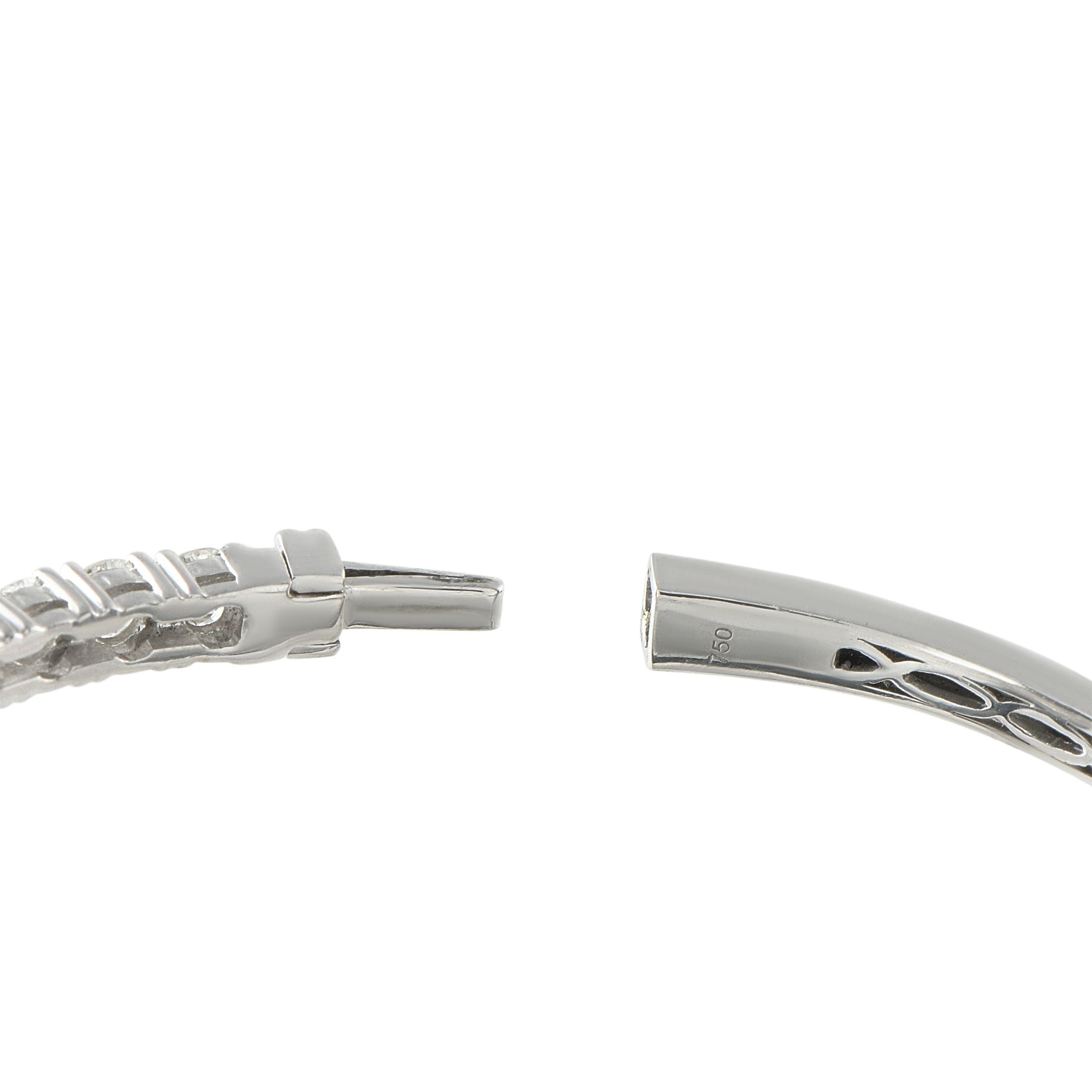 Exclusive 18K White Gold 6.06ct Diamond Bangle