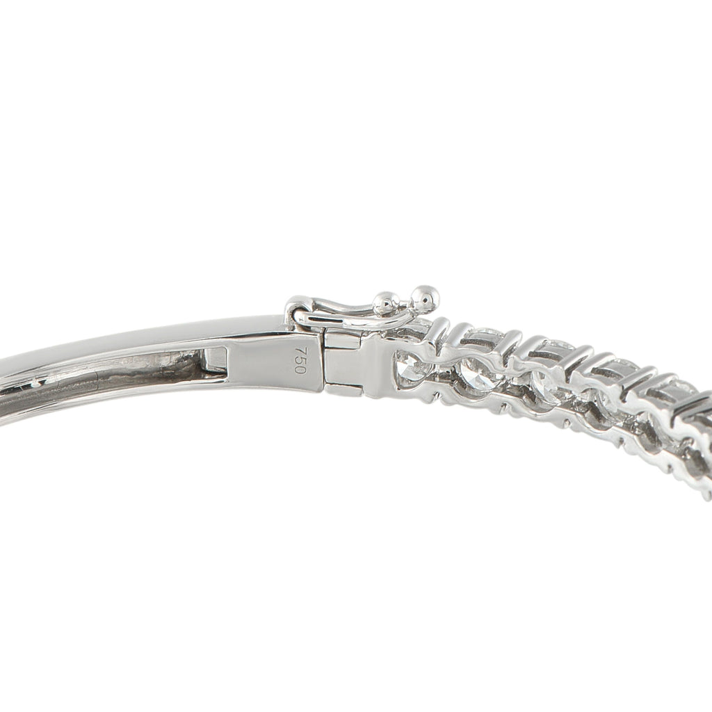 Exclusive 18K White Gold 6.75ct Diamond Bangle