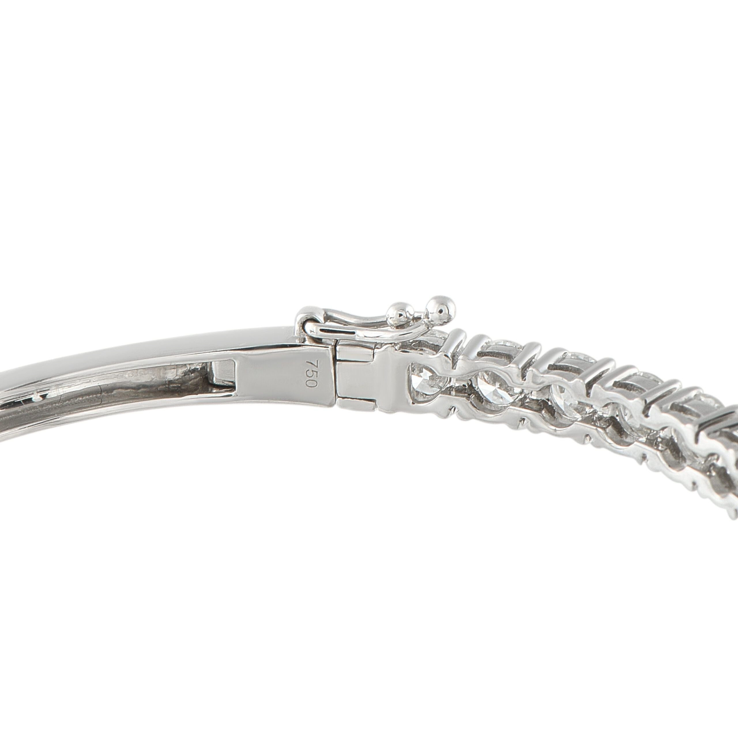 Exclusive 18K White Gold 6.75ct Diamond Bangle