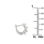 Exclusive 18K White Gold 1.70ct Diamond Huggie Hoop Earrings