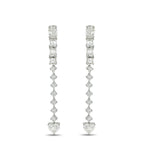 18K White Gold 3.95ct Diamond Dangle Earrings