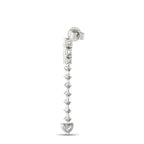 18K White Gold 3.95ct Diamond Dangle Earrings