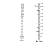 Exclusive 18K White Gold 3.95ct Diamond Dangle Earrings