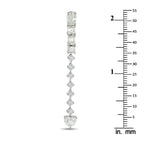18K White Gold 3.95ct Diamond Dangle Earrings