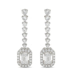 Exclusive 18K White Gold 2.0ct Diamond Drop Earrings AER-19796 – Rhythm and radiance intertwine in these Exclusive  drop earr