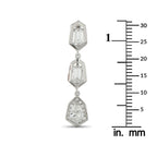 Exclusive 18K White Gold 1.70ct Diamond Geometric Drop Earrings