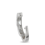 18K White Gold 1.60ct Diamond Huggie Hoop Earrings