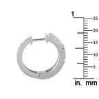 Exclusive 18K White Gold 1.60ct Diamond Huggie Hoop Earrings