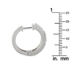 18K White Gold 1.60ct Diamond Huggie Hoop Earrings
